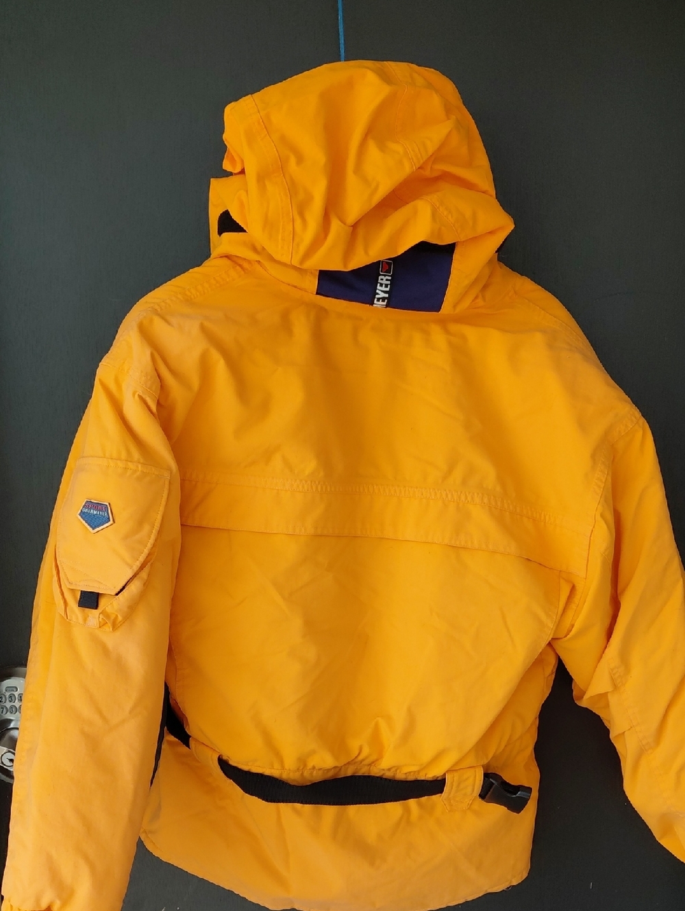 Vintage Obermeyer Bright Orange Ski Jacket | 80s 90s Colorblock Retro Snow Coat - Picture 2 of 10